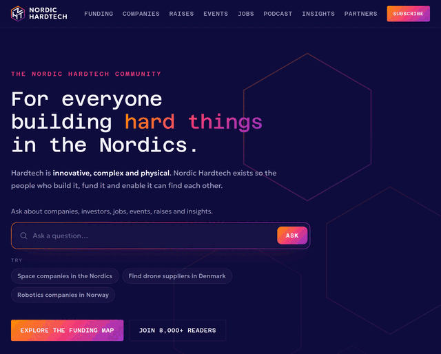 New: ask the whole directory a question in plain language and get real companies, investors, jobs, raises and events bac